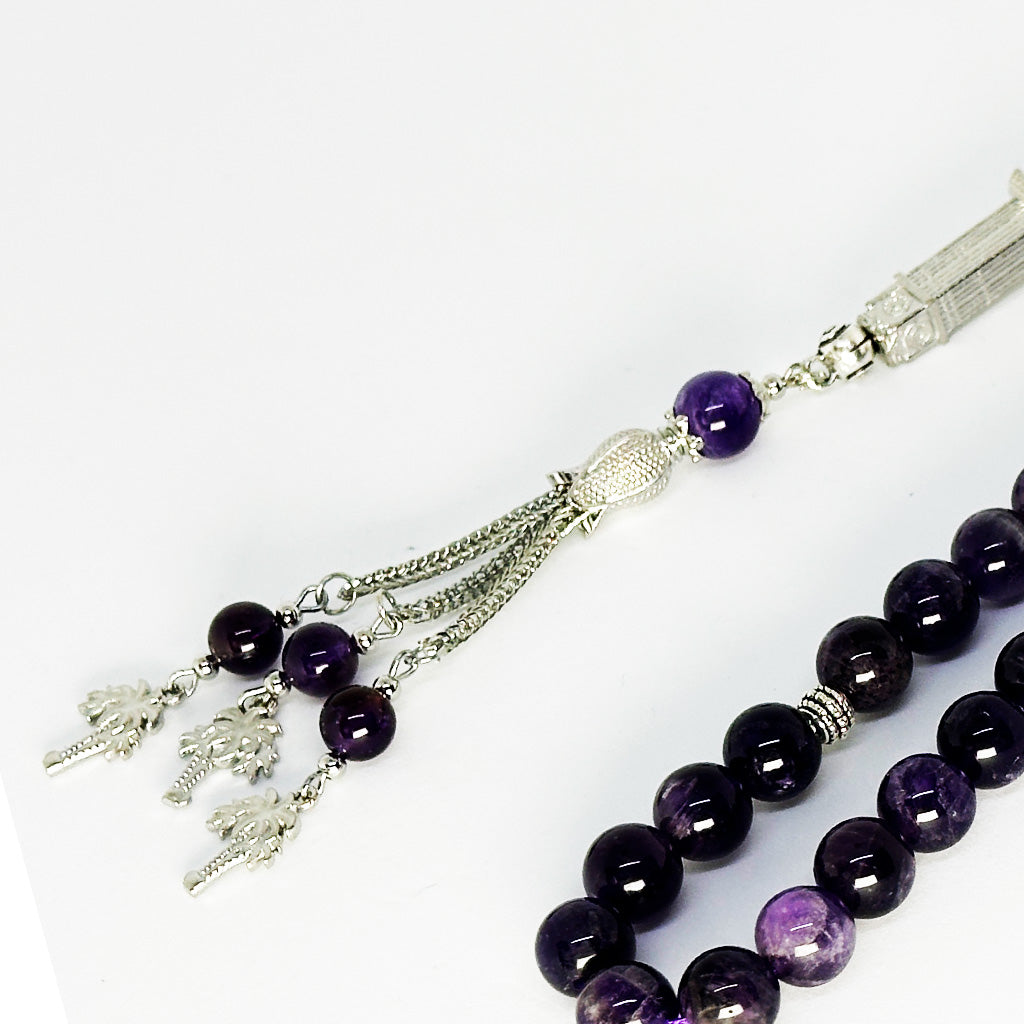 سبحة حجر الاماتيست 10 ملي 33 حبايه