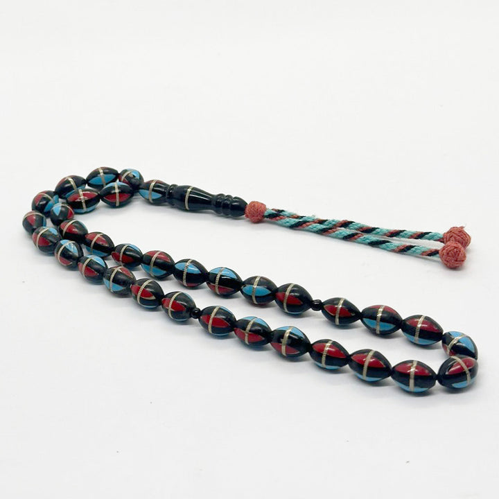 كوك اسود مطعم بالمعدن والأحجار 10 مم 33 حبايه