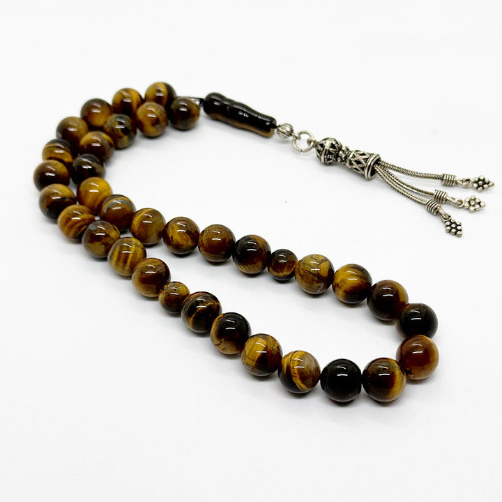 حجر عين النمر دلايه فضه 10 ملي 33 حبايه