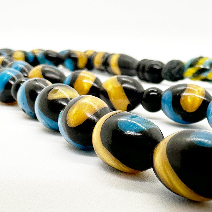 سبحه كوك مطعم بتراب الكهرمان 10 ملي 33 حبايه