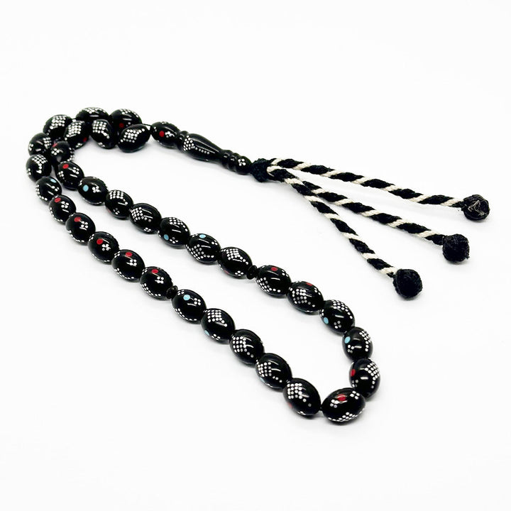 كوك اسود مطعم بالمعدن والاحجار 10 ملي 33 حبايه