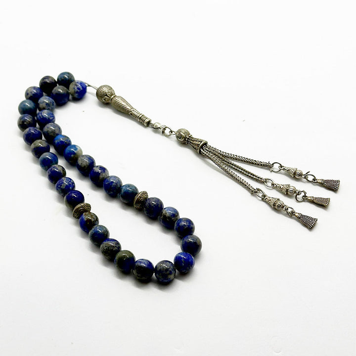 حجر لابيس لازورد 10 ملي 33 حبايه