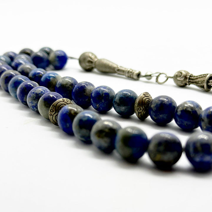 حجر لابيس لازورد 10 ملي 33 حبايه